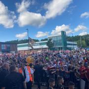 Leigh fans turned up in numbers to cheer the team off as they departed for Wembley