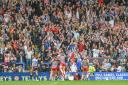 The Leopards and their fans go wild after Oliver Holmes' try in the Betfred Challenge Cup semi-final success against St Helens in Warrington