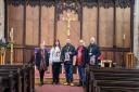 Cllr Wailes, Rev Marshall, Paul Blinkhorn, Cllr McStein, and Cllr Harding at Atherton Parish Church