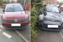 Examples of dangerous parking around Leigh Sports Village