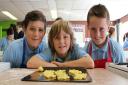 Jamie Gurnon, Sam Wilson and Fabian Wilson from St Luke’s Primary School show off their cookery skills