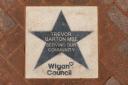 Inspired by Hollywood's Hall of Fame, one of the engraved stone stars at Leigh Town Hall, dedicated to Trevor Barton