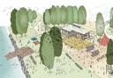 Drawings of what the proposed new visitors centre could look like at Pennington Flash in Leigh.