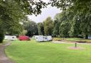 Caravans parked up on Pennington Hall Park in Leigh, Wigan. Pic uploaded by George Lythgoe. Credit: LDRS. Free to use for all LDRS partners