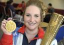 Leigh Paralympic star Heather Frederiksen at the primary schools event