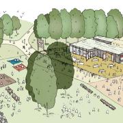 Drawings of what the proposed new visitors centre could look like at Pennington Flash in Leigh.