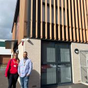 Amy Stark and Sikander Ali at Leigh Youth Hub