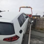 Officers seized the car on Saturday