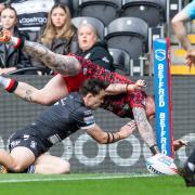Josh Charnley with a trademark score