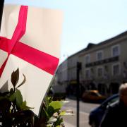 An English flag celebrating St George's Day