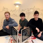 Designer and project manager Andy Golpys, designer and web developers Jason Mayo and Tom Pickering