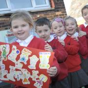 Year two Westleigh St Paul’s pupils Aurora Todd, Leah Stephenson, Brooke Wright, Gary Dawber and Deacan Hayes