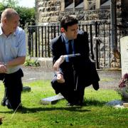 Andy Burnham with Chris Hawes at Lowton St Mary`s