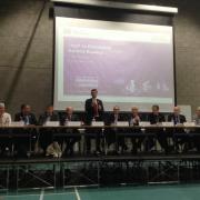 Leigh MP Andy Burnham and the panel