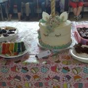 Some of the cakes made, including the winning unicorn cake