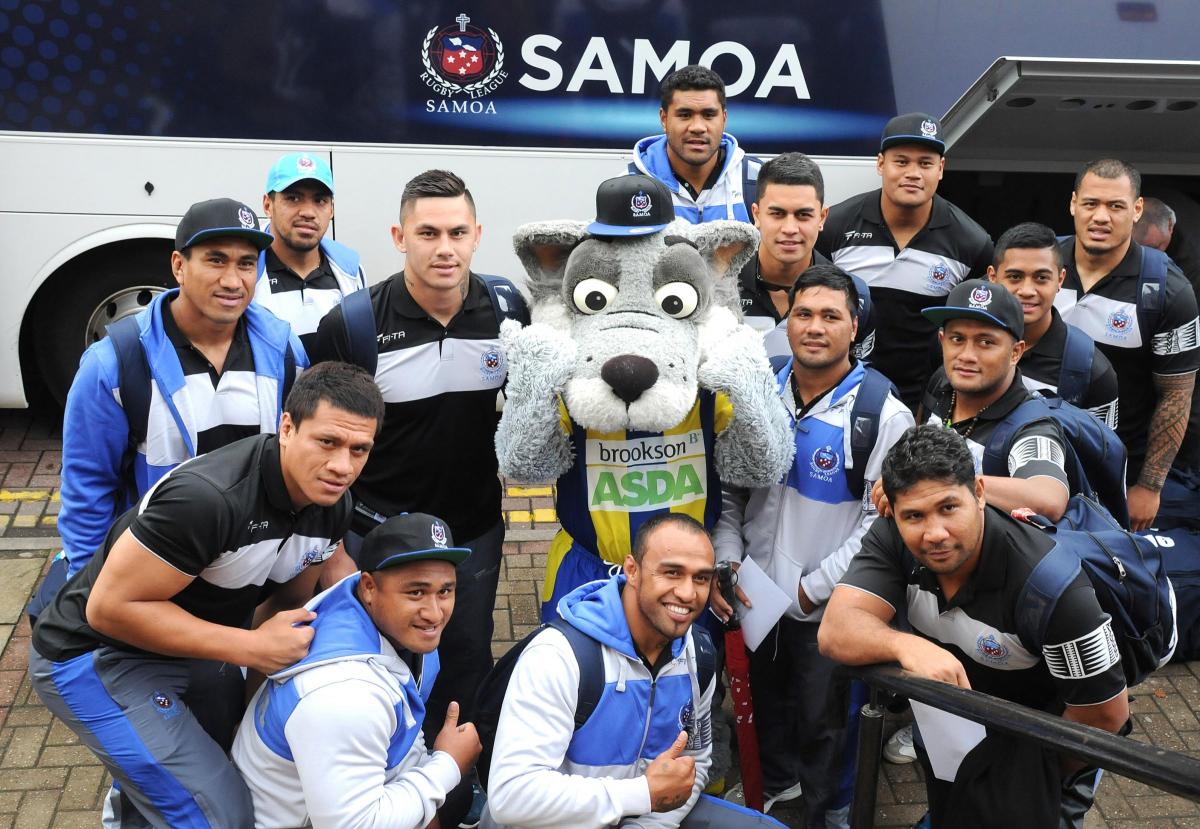 Samoa squad arrive in host town Warrington