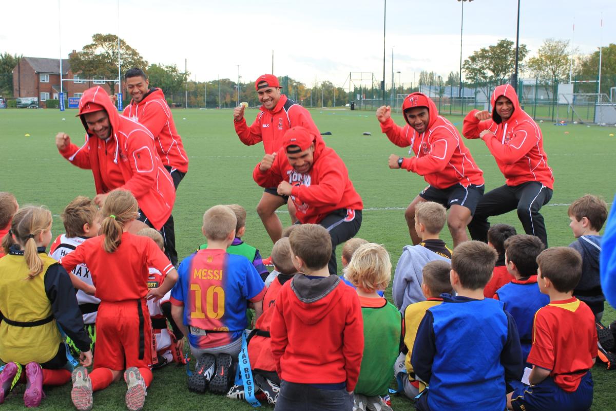 Tonga open training session in Leigh