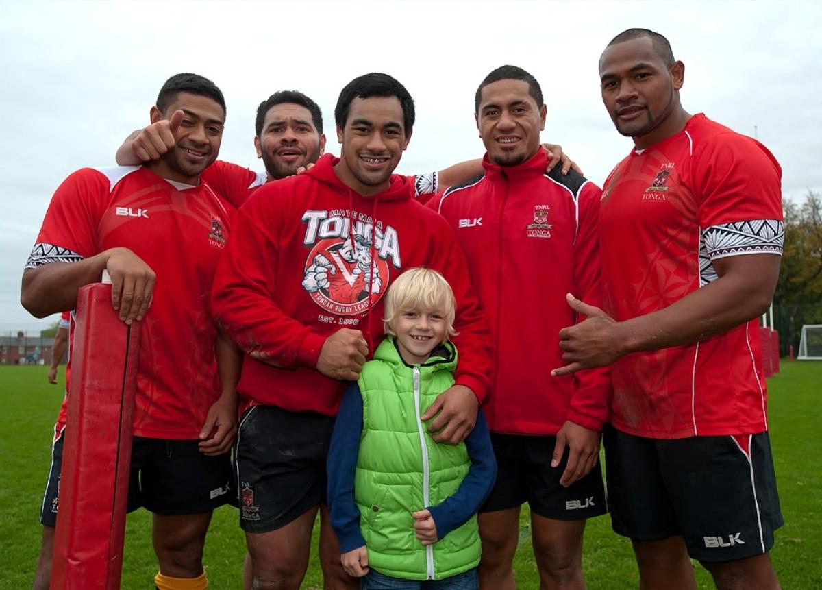 Tonga open training session in Leigh. Pictures: Kingspix