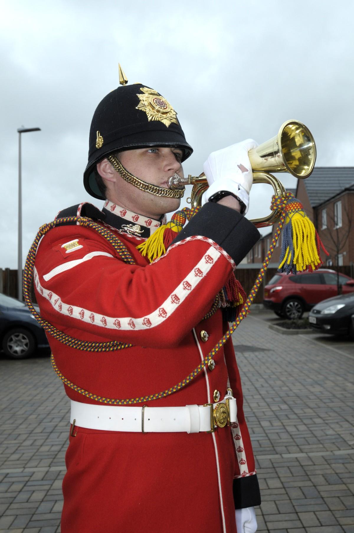 A bugler played the last post