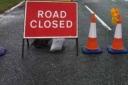 A road closure is in place