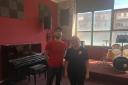 John and Joanne Aldridge at the Music Centre at Leigh Spinners Mill