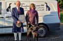 John Burns with Siobhan Hoppley at Makants Greyhound Rescue in Tyldesley