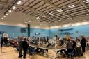 Organising the count for the Leigh and surrounding wards at Leigh Sports Village