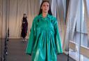 Lorna Gibson's catwalk dress made from personal protective equipment