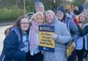 RCN General Secretary & Chief Executive Pat Cullen visited striking nurses at Wigan Infirmary