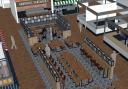 Artist impression of Leigh Market Hall for Levelling Up bid.