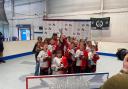 The victorious young hockey stars in Rotherham
