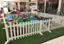 The picnic and play area at Spinning Gate shopping centre