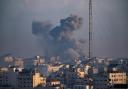 Smoke rises following an Israeli airstrike in Gaza City Picture: PA