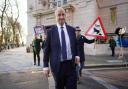 Post Office minister Kevin Hollinrake leaves the Millbank Studios in Westminster