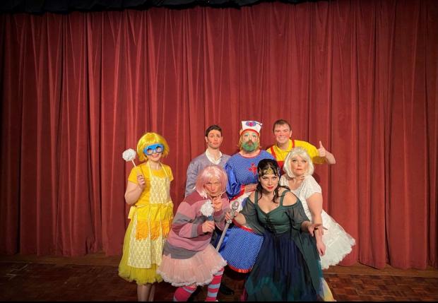 Leigh Journal: Joe with the cast of 'Sleeping Beauty' at the Salford Arts Theatre