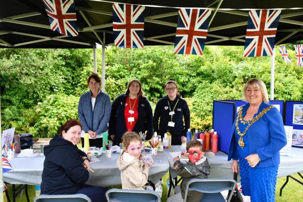 Leigh Journal: The new Mayor of Wigan Borough, Marie Morgan, at the Jubilee event at Pennington Hall Park (Pic: Wigan Council)
