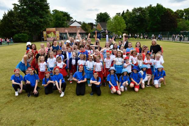 Leigh Journal: Kids in big smiles at Leigh's Jubilee celebration (Pic: Wigan Council)