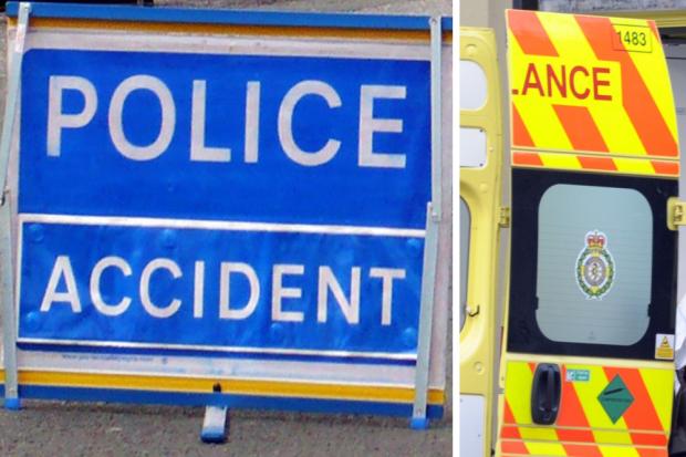 Road in Bradford closed after crash involving car and motorbike
