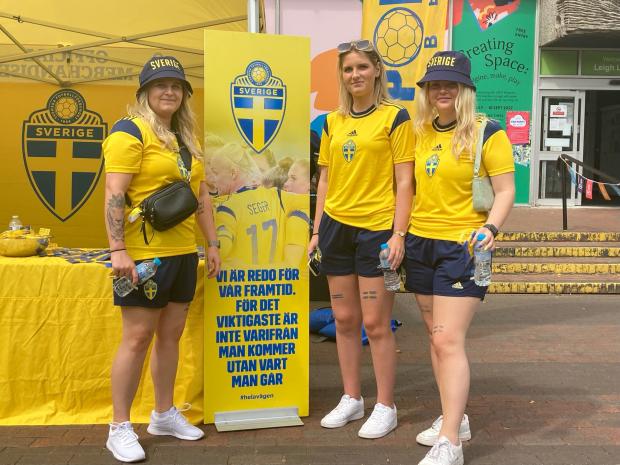 Leigh Journal: Swedish fans saw their team beat Portugal 5-0 on Sunday