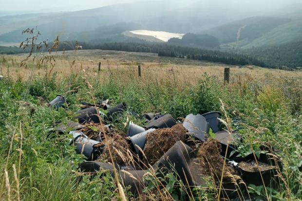 This was the scene half way up Holme Moss, south Kirklees, on Wednesday, July 20, with a stunning view towards Holmfirth blighted by fly-tipping