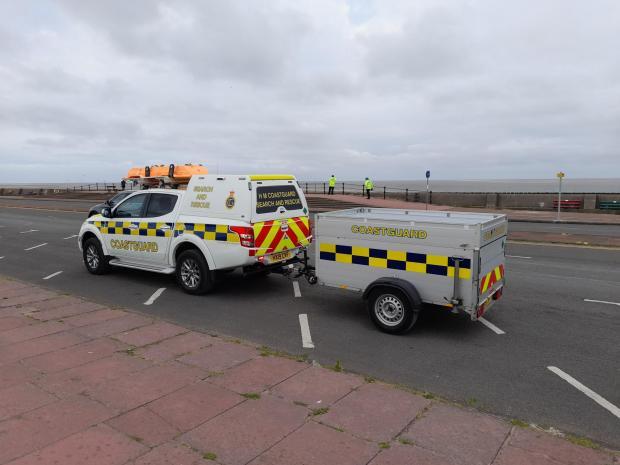 Leigh Journal: Coastguards involved in the search at New Brighton (Picture: Craig Manning)
