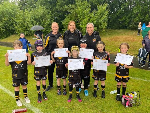 Leigh Journal: Leigh Miners first team players with the under 7s