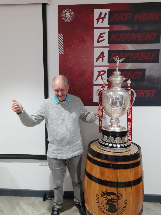 Leigh Journal: Peter with the challenge cup