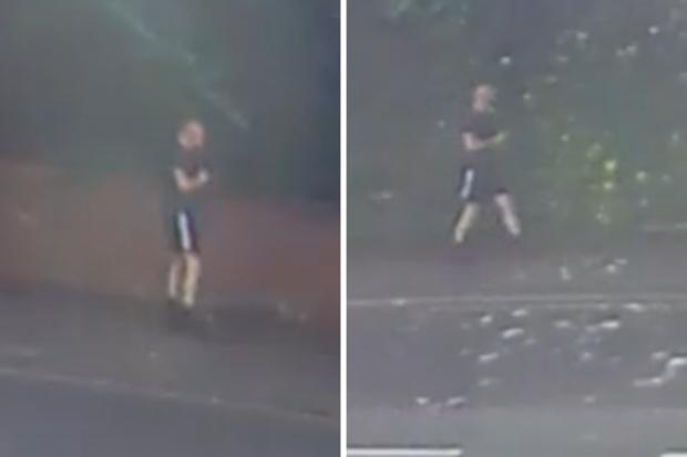 CCTV images of the man police want to speak to in connection with the attack.