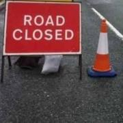 A road closure is in place