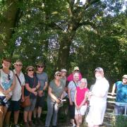 A community walk round Byrom Hall Wood organised by Lowton West Residents who opposed HS2
