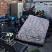 Photo of fly tipping in Wigan following prosecution. Picture uploaded by George Lythgoe. Credit: Wigan Council. Free to use for all LDRS partners.