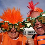 Netherlands fans outside Leigh Sports Village (PA)