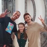 Emily with Diversity dance members Nathan Ramsay and Sam Craske