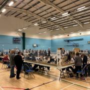 Organising the count for the Leigh and surrounding wards at Leigh Sports Village